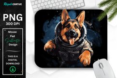 Cute Astronaunt Dog Mouse Pad Product Image 1