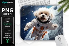 Cute Astronaunt Dog Mouse Pad Product Image 1