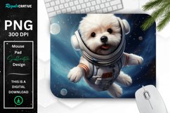 Cute Astronaut Dog Mouse Pad Product Image 1