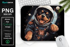 Cute Astronaut Dog Mouse Pad Product Image 1