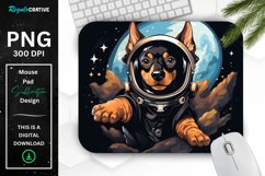 Cute Astronaunt Dog Mouse Pad Product Image 1