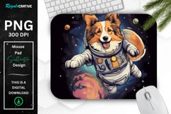 Cute Astronaunt Dog Mouse Pad Product Image 1
