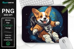 Cute Astronaut Dog Mouse Pad Product Image 1