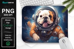 Cute Astronaunt Dog Mouse Pad Product Image 1