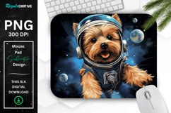 Cute Astronaut Dog Mouse Pad Product Image 1