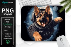 Cute Astronaunt Dog Mouse Pad Product Image 1