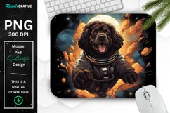 Cute Astronaut Dog Mouse Pad Product Image 1