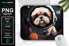 Cute Astronaut Dog Mouse Pad Product Image 1