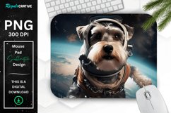 Cute Astronaut Dog Mouse Pad Product Image 1