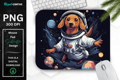 Cute Astronaunt Dog Mouse Pad Product Image 1