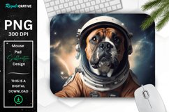 Cute Astronaut Dog Mouse Pad Product Image 1