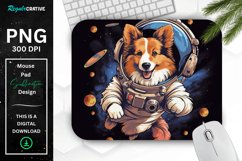 Cute Astronaunt Dog Mouse Pad Product Image 1