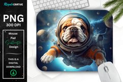 Cute Astronaunt Dog Mouse Pad Product Image 1