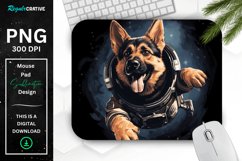 Cute Astronaunt Dog Mouse Pad Product Image 1