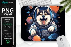 Cute Astronaunt Dog Mouse Pad Product Image 1