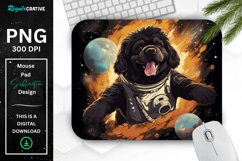 Cute Astronaut Dog Mouse Pad Product Image 1