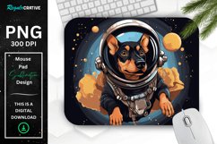 Cute Astronaunt Dog Mouse Pad Product Image 1
