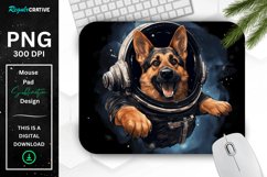 Cute Astronaunt Dog Mouse Pad Product Image 1