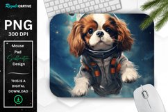 Cute Astronaut Dog Mouse Pad Product Image 1