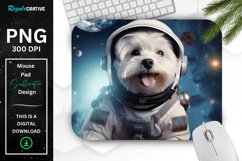 Cute Astronaunt Dog Mouse Pad Product Image 1