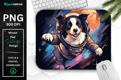 Cute Astronaut Dog Mouse Pad Product Image 1