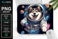 Cute Astronaunt Dog Mouse Pad Product Image 1
