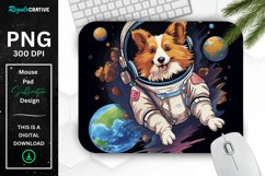 Cute Astronaunt Dog Mouse Pad Product Image 1