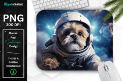 Cute Astronaut Dog Mouse Pad Product Image 1
