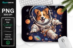 Cute Astronaunt Dog Mouse Pad Product Image 1