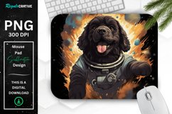 Cute Astronaut Dog Mouse Pad Product Image 1