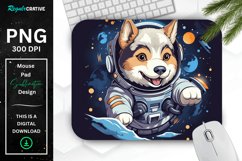 Cute Astronaunt Dog Mouse Pad Product Image 1