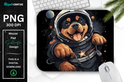 Cute Astronaut Dog Mouse Pad Product Image 1