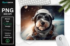 Cute Astronaut Dog Mouse Pad Product Image 1