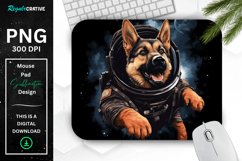Cute Astronaunt Dog Mouse Pad Product Image 1