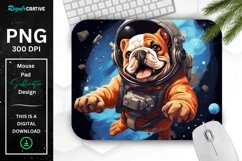 Cute Astronaunt Dog Mouse Pad Product Image 1