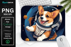 Cute Astronaut Dog Mouse Pad Product Image 1