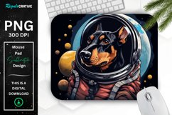 Cute Astronaunt Dog Mouse Pad Product Image 1
