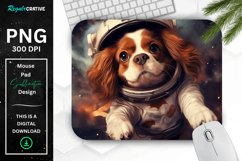 Cute Astronaut Dog Mouse Pad Product Image 1