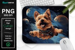 Cute Astronaunt Dog Mouse Pad Product Image 1