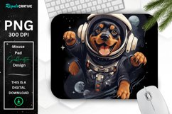 Cute Astronaut Dog Mouse Pad Product Image 1