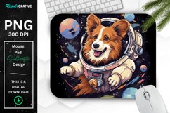 Cute Astronaunt Dog Mouse Pad Product Image 1