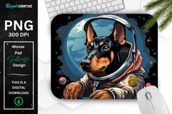 Cute Astronaunt Dog Mouse Pad Product Image 1