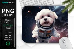 Cute Astronaunt Dog Mouse Pad Product Image 1