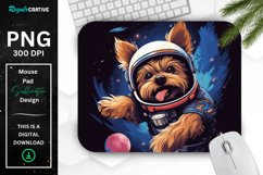 Cute Astronaut Dog Mouse Pad Product Image 1