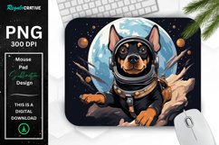 Cute Astronaunt Dog Mouse Pad Product Image 1