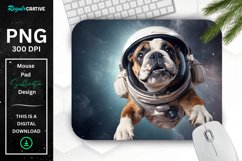Cute Astronaut Dog Mouse Pad Product Image 1