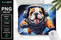 Cute Astronaunt Dog Mouse Pad Product Image 1