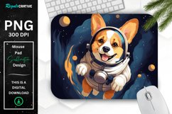 Cute Astronaut Dog Mouse Pad Product Image 1