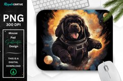 Cute Astronaut Dog Mouse Pad Product Image 1