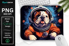 Cute Astronaunt Dog Mouse Pad Product Image 1
